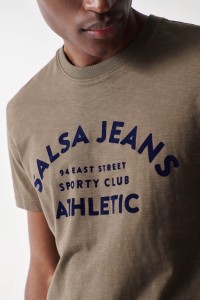 T-SHIRT AVEC LOGO SALSA EN VELOURS