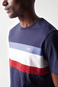 T-SHIRT WITH TRICOLOUR PRINT