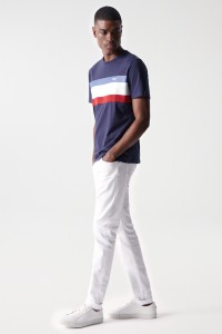 T-SHIRT WITH TRICOLOUR PRINT