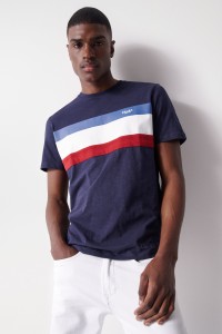 T-SHIRT WITH TRICOLOUR PRINT