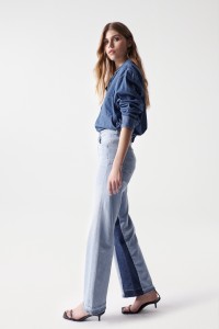 FAITH PUSH IN CROPPED WIDE LEG JEANS