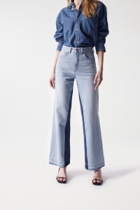 FAITH PUSH IN CROPPED WIDE LEG JEANS