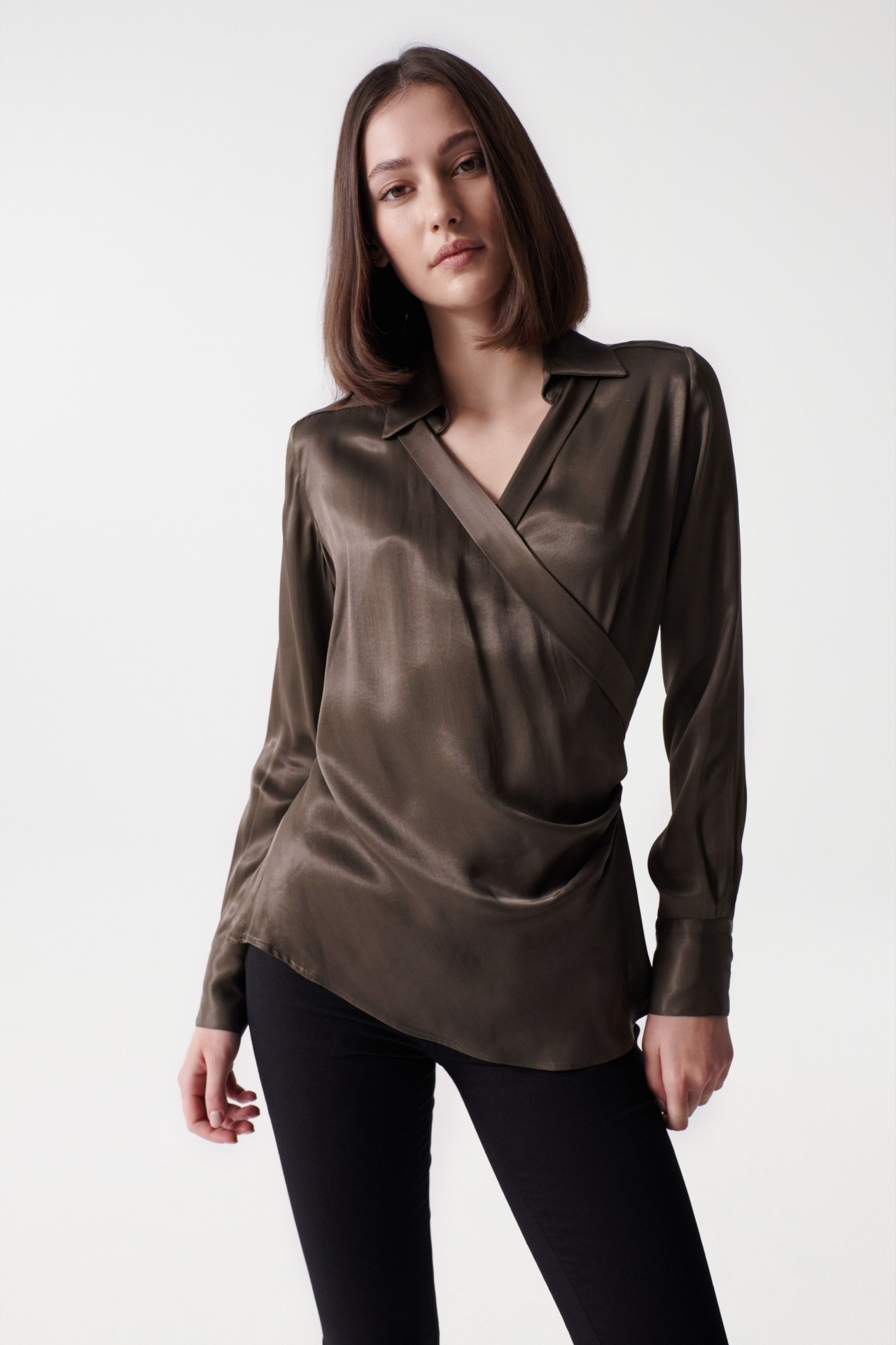 SATIN-FEEL BLOUSE