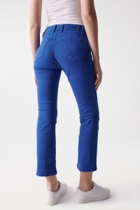 DESTINY PUSH UP-JEANS, BLAU, CROPPED FLARE