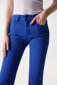 JEANS DESTINY PUSH UP AZUL CROPPED FLARE