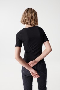 T-SHIRT WITH ASYMMETRICAL NECKLINE