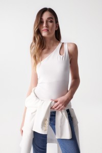 TOP WITH ASYMMETRICAL NECKLINE