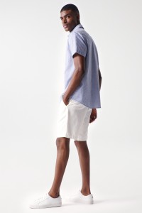 SHORT-SLEEVED LINEN SHIRT