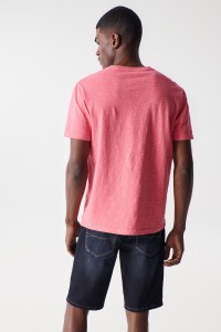 PINK T-SHIRT WITH PRINT DESIGN