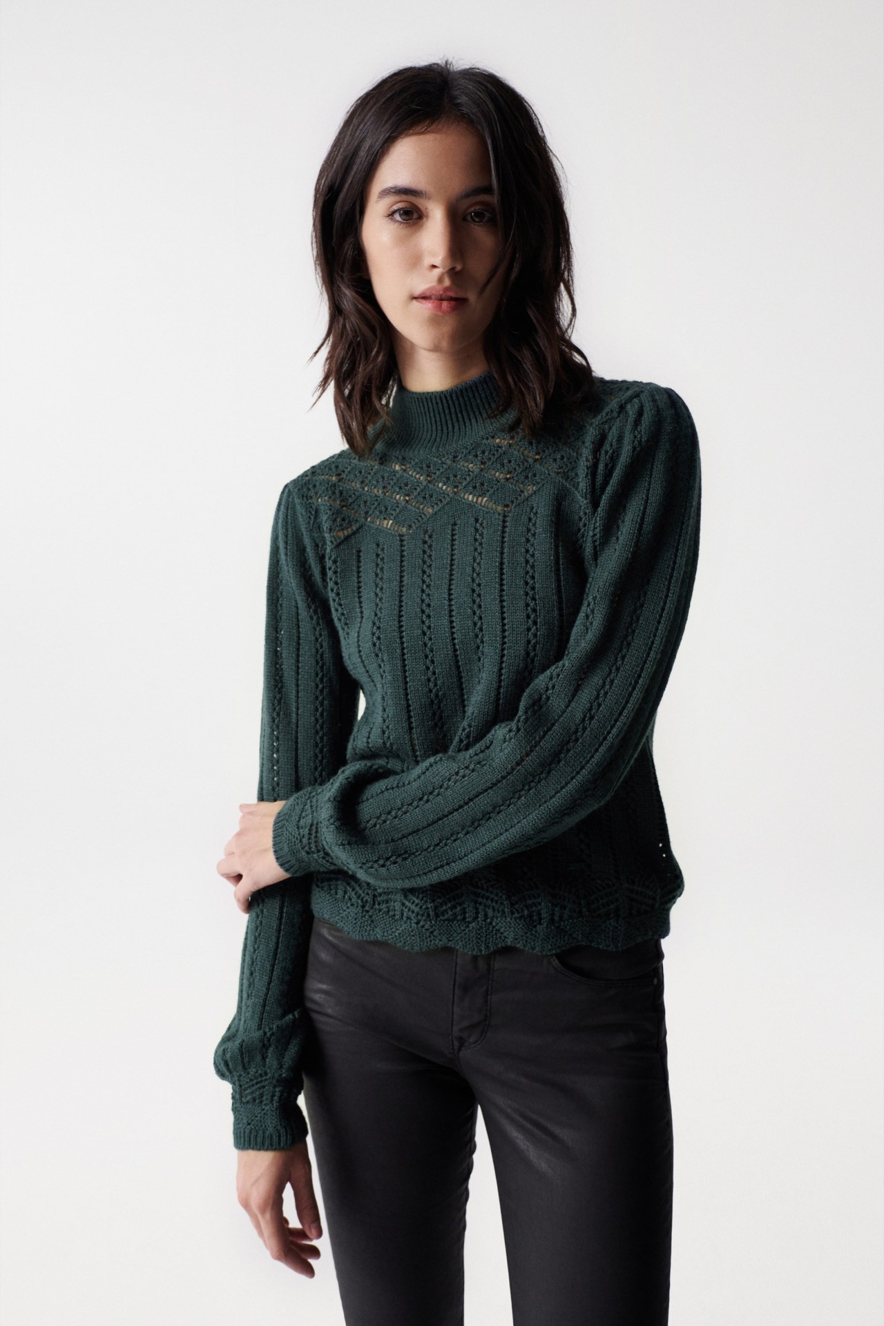 OPEN STITCH KNITTED JUMPER