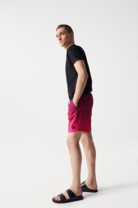 PINK SWIMMING SHORTS WITH DRAWSTRING