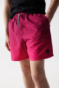 SHORT DE BAIN ROSE AVEC CORDON