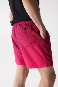 SHORT DE BAIN ROSE AVEC CORDON