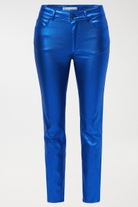 DESTINY PUSH UP TROUSERS WITH BLUE COATING MADALENA ABECASIS