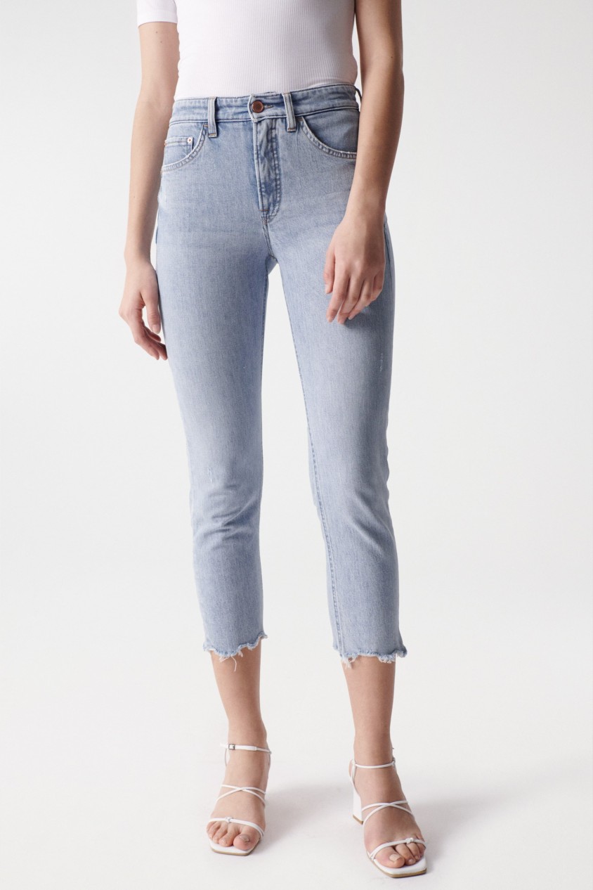 CROPPED FAITH PUSH IN-JEANS, SLIM