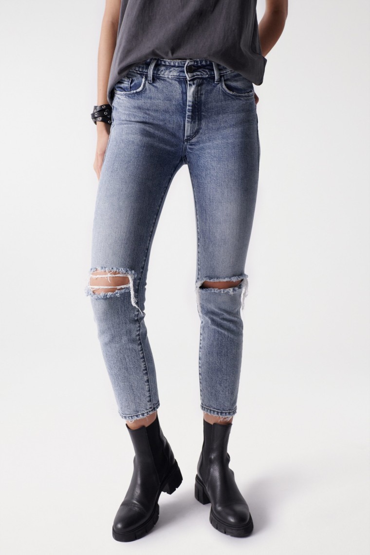 DESTINY PUSH UP-JEANS MIT RISSEN MADALENA ABECASIS