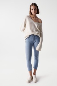 CROPPED SECRET PUSH IN-JEANS, SLIM