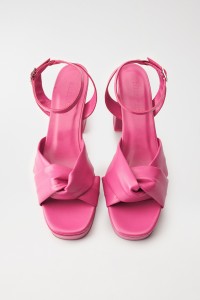 PINK, HIGH-HEELED SANDALS