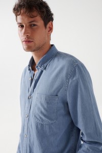 CHEMISE EN DENIM COUPE DROITE