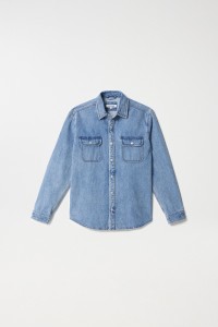 REGULAR FIT DENIM OVERSHIRT