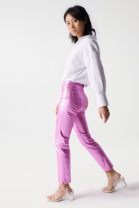 DESTINY PUSH UP TROUSERS WITH PINK COATING MADALENA ABECASIS