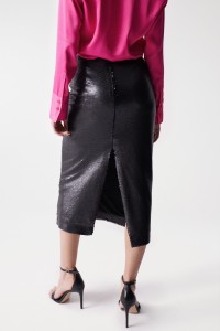 SEQUIN MIDI-SKIRT