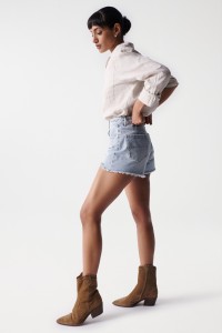 JEANS-SHORTS, TRUE, BLAU