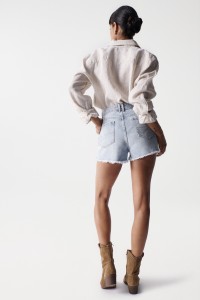 JEANS-SHORTS, TRUE, BLAU