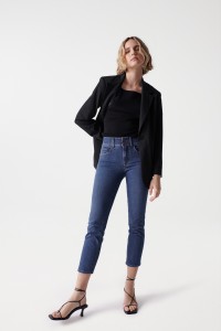 CROPPED SECRET PUSH IN-JEANS, SLIM