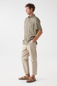 SHORT-SLEEVE LYOCELL SHIRT