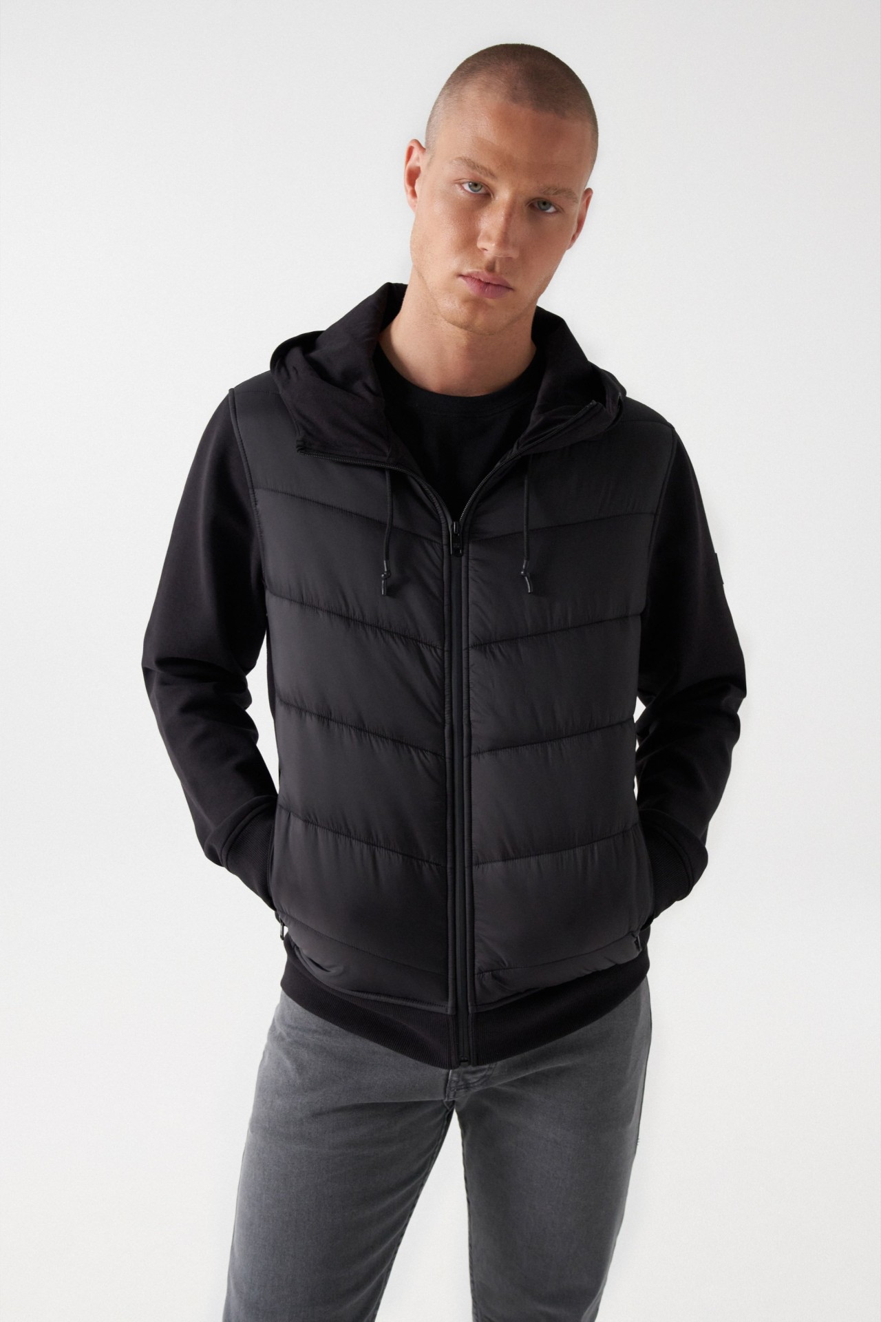 PADDED SWEATSHIRT WITH ZIPPER