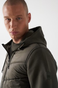 PADDED SWEATSHIRT WITH ZIPPER