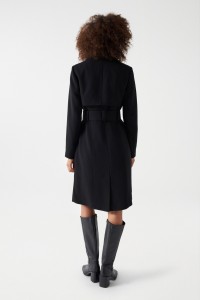 BELTED GABARDINE COAT