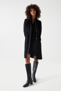 BELTED GABARDINE COAT