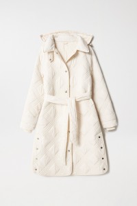 LONG PADDED COAT WITH BELT