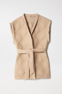 PADDED GILET WITH BELT