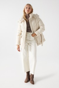 PUFFER JACKET WITH BELT