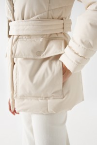 PUFFER JACKET WITH BELT