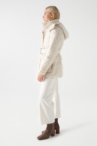 PUFFER JACKET WITH BELT