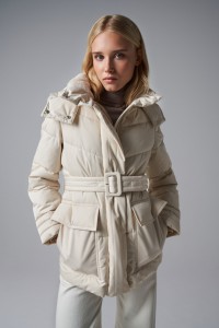 CHAQUETA PUFFER CON CINTURN