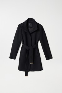 MANTEAU GRACE EN TISSU AVEC CEINTURE