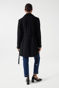 MANTEAU GRACE EN TISSU AVEC CEINTURE