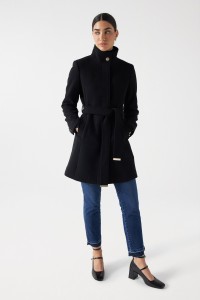 MANTEAU GRACE EN TISSU AVEC CEINTURE