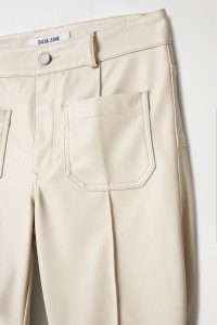 LEATHER EFFECT DESTINY PUSH-UP FLARE TROUSERS