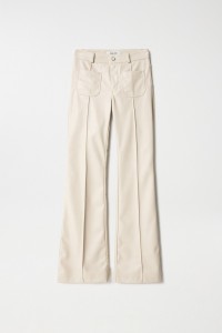 LEATHER EFFECT DESTINY PUSH-UP FLARE TROUSERS