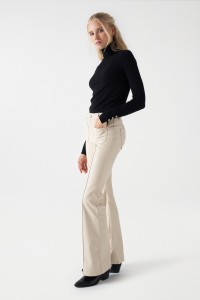 PANTALON DESTINY PUSH UP FLARE EFFET CUIR