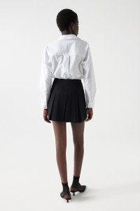 PLEATED FABRIC SKORT