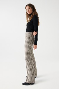 PANTALON PIED-DE-POULE STRAIGHT