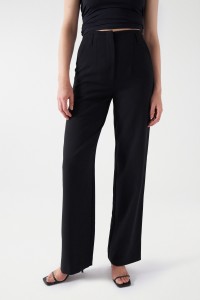 STRAIGHT FABRIC TROUSERS