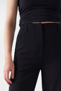 STRAIGHT FABRIC TROUSERS